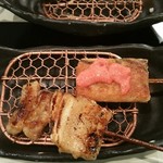 雲仙 - 料理写真:豚バラと湯葉巻きに明太ソースを乗せたもの