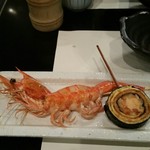 雲仙 - 料理写真:天使のエビと薄焼き卵で巻いた練り物