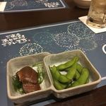 Izakaya Ukai - お通し！敷かれた紙がちゃんと夏仕様ですごいなと思った。