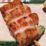 炭家 - アスパラのベーコン巻き。