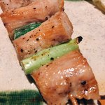 炭家 - 豚トロ。