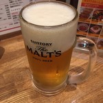 油ソバ専門店 山ト天 - 【ハッピーアワー】ビール 480円→240円(税込)