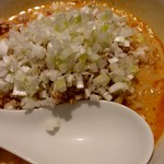 高崎はた山 - 【2018.8.14(火)】冷し担担麺の刻みネギ