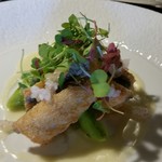 横浜うかい亭 - キッズコースの前菜　太刀魚のフリット。