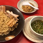 希望軒 - ゆずつけ麺 ¥842-税込 とミニチャーハン (2018/08/06)