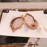 銀座 天一 - 椎茸の海老詰め