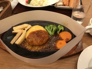 昔洋食みつけ亭 - チーズハンバーグのパンセット