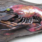 つけ麺 五ノ神製作所 - よくできた海老さんのオブジェです。