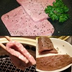 焼肉おくう - これが山形牛のザブトンです！一皿３０００円！