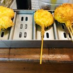 串かつ料理　活 - 玉ねぎ、あさり、鱧