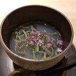 鮨 なんば - 浅蜊の出汁 秋田の蓴菜