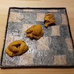 鮨 なんば - 熊本の天草 佐賀の唐津 福岡の糸島の雲丹の食べ比べ