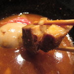 つけ麺 五ノ神製作所 - 海老とまとつけ麺のチャーシュー。