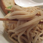 つけ麺 五ノ神製作所 - 海老つけ麺、麺のアップ。