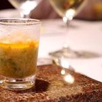 カンテサンス - 北海道噴火湾の毛蟹と夏野菜の冷製スープ