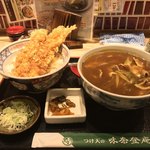 味奈登庵 - カレー南蛮そば＋いか天丼！
