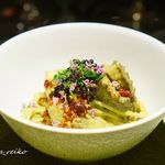 夏零 - 黒アワビの冷麺、キャビアのせ