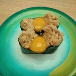 すし江戸 - うずら納豆