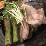 ばんじょう - 鶏せせりと夏やさいのおろしポン酢