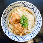 宮武うどん - 唐揚げぶっかけ冷（だしかけうどんひやひや+鶏からあげ）