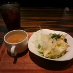 津田沼 Cafe&Dining ペコリ  - □ランチ サラダ･ドリンク･スープがバイキング方式□