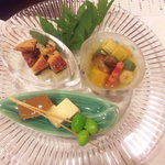 Nishiya - 八月　和牛しゃぶしゃぶ鍋の前菜