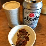 麺通 -  缶ビール 400円 