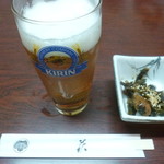 萩 - '18/08/14 生ビール中（450円）×4＋お通し×2