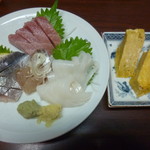 Hagi - '18/08/14 刺身（1,000円）＋だし巻玉子（250円）