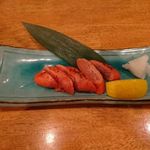 熟成うどん なかや - 炙り明太子@熟成うどんなかや（2018年２月某日）