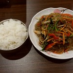 韓国料理 ハンアリ - チャプチェとライス