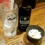 やきとり 山長 - ホッピー黒セット 390円