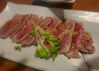 酒と飯の 喜口屋 - 牛のタタキ～わさび醤油で(６００円）