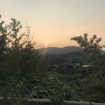 炭焼地鶏 山蔵 - 夕日が綺麗でした！