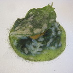 Ode - ツルムラサキ、オクラ、ウニのリゾット