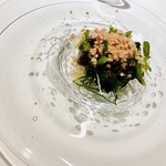 ラチュレ - 鰹のタタキ　ラチュレ風（生姜のジュレ）