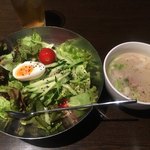 辛トォンデジ - ビビン冷麺＋ソンロンタンスープ 800円