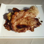 ガリエニ - ランチメインの　愛知三河豚のロースト　二人前　美味しい！　