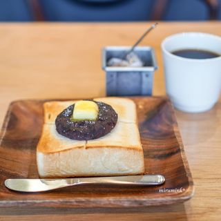 Panya Mutsuka Dou Kafe - 塩あんバタートースト、ドリップコーヒー