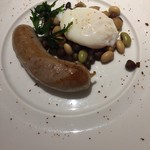 フランス料理 ル・クール - バスク風ソーセージ ポーチドエッグ添え