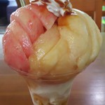 農家カフェ 森のガーデン - 桃パフェ