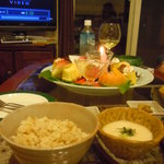 小さなホテル セラヴィ - 夕食のご飯とデザートは部屋でもいただけます