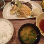 酒楽喰 - 天ぷら定食 1200円