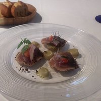 PRIMO - 小田原産カツオ 焼なすのマリネとピュレ ブッタネスカソース（2018.7）