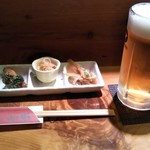 心楽 - はいスタート。付き出しも手抜きなし。