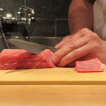 天寿し - この日の鮪は、大間の160kg