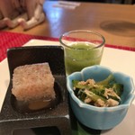 牡蠣と和食。Ikkoku - お通し三種