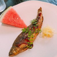 ラ・ボンヌターブル - 鮎のコンフィ、西瓜