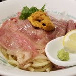 麺屋 六感堂 - 元祖湯田式 冷製うにくつけ蕎麦（エスプーマ仕立て）