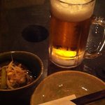 Izakaya Nakanaka - 生ビールとつきだし